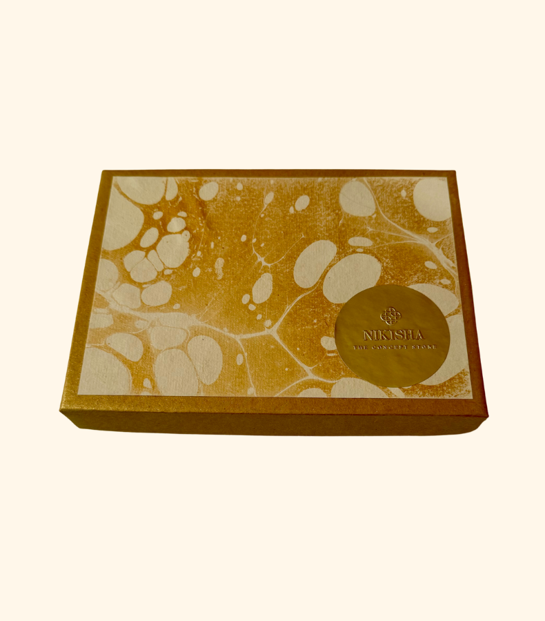 P024_1 Papeterie-Set Golden Marble – Bild 1