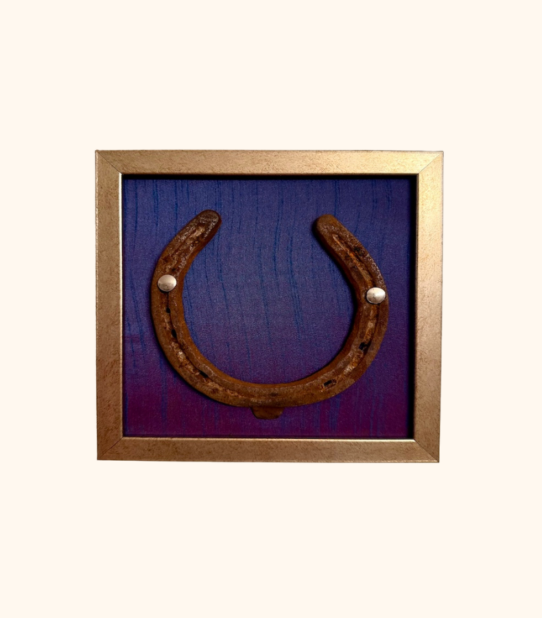10 Kunstwerk Golden Fortune auf Seide (Blauviolett) – Bild 1