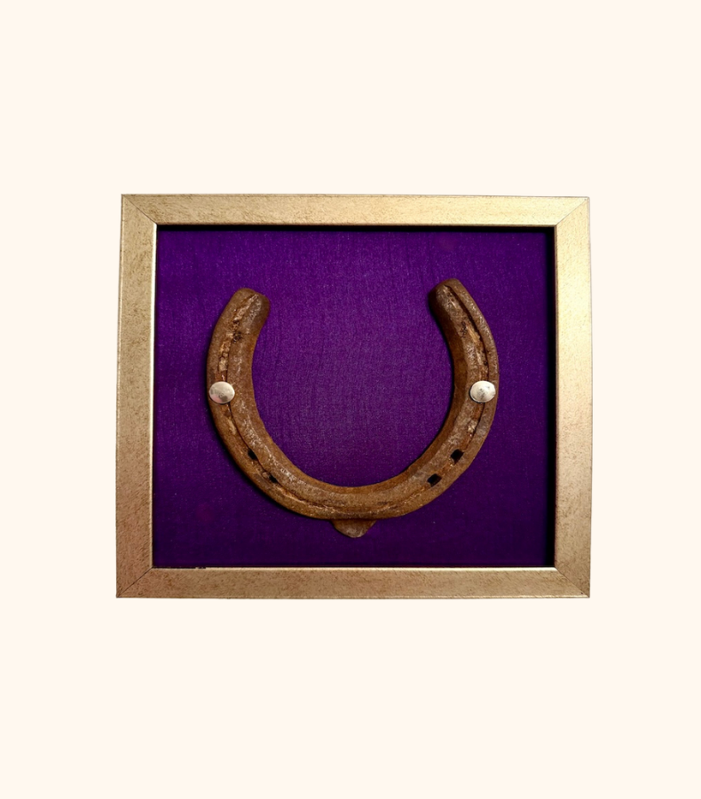 7 Kunstwerk Golden Fortune auf Seide (Violett) – Bild 1